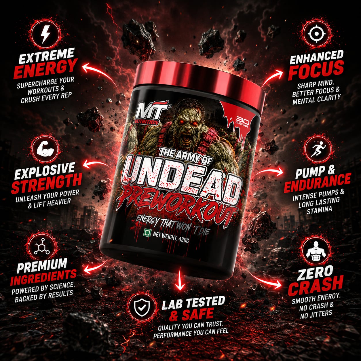 MT Nutrition The Undead Pre-Workout - Image 2